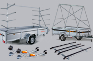 Boat transportation kit for box trailers