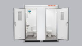 Подвійний переносний туалет із кераміки