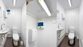 Подвійний переносний туалет із кераміки